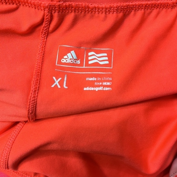 NWOT Women’s Adidas Orange with Pink Waistband Polyester & Spandex Golf Skort XL - Picture 7 of 7
